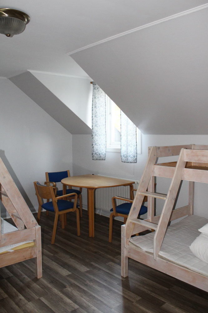 Familjerum med två våningssängar